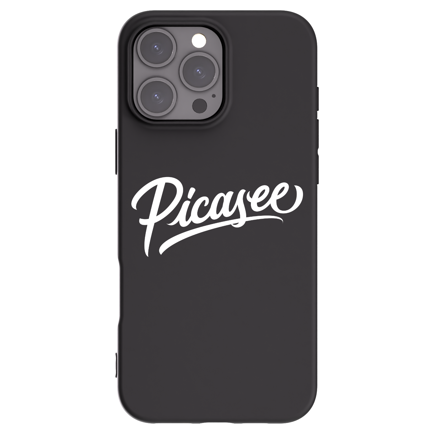 Picasee silikonski črni ovitek za Apple iPhone 16 Pro Max - Picasee - old logo - white