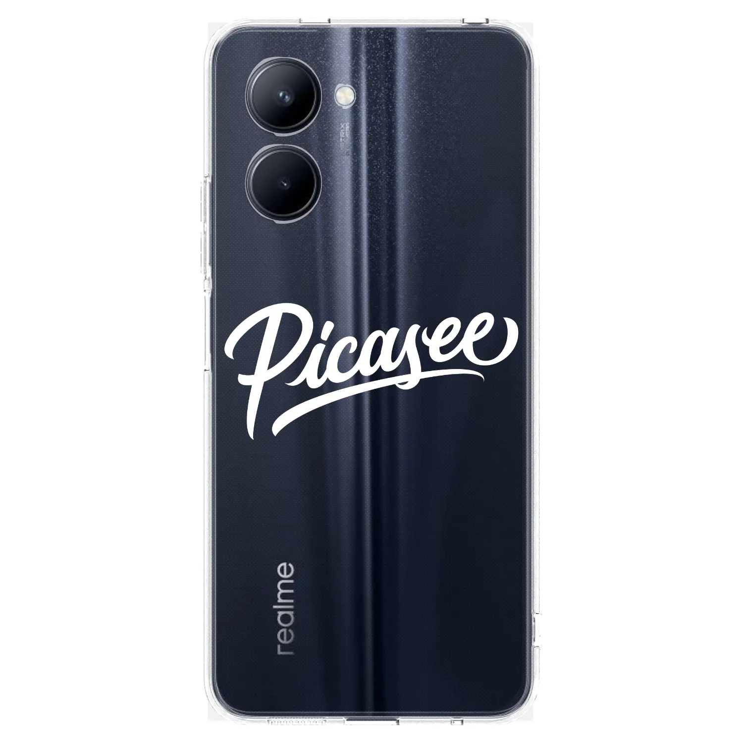 Picasee silikonski prozorni ovitek za Realme C33 (2023) - Picasee - old logo - white