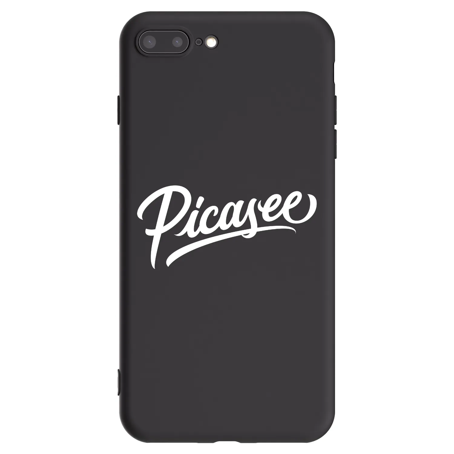 Picasee silikonski črni ovitek za Apple iPhone 7 Plus - Picasee - old logo - white