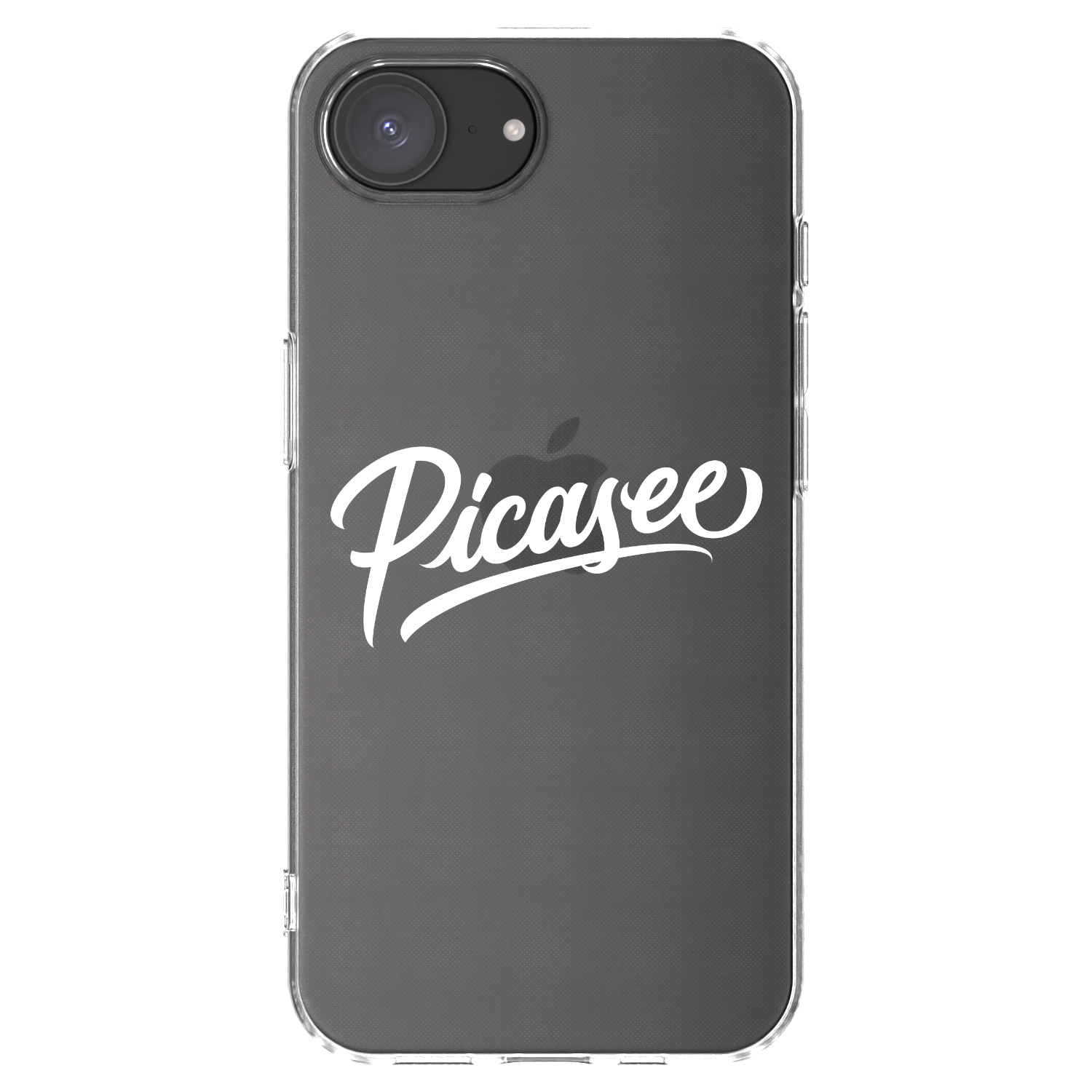 Picasee silikonski prozorni ovitek za Apple iPhone 16e - Picasee - old logo - white