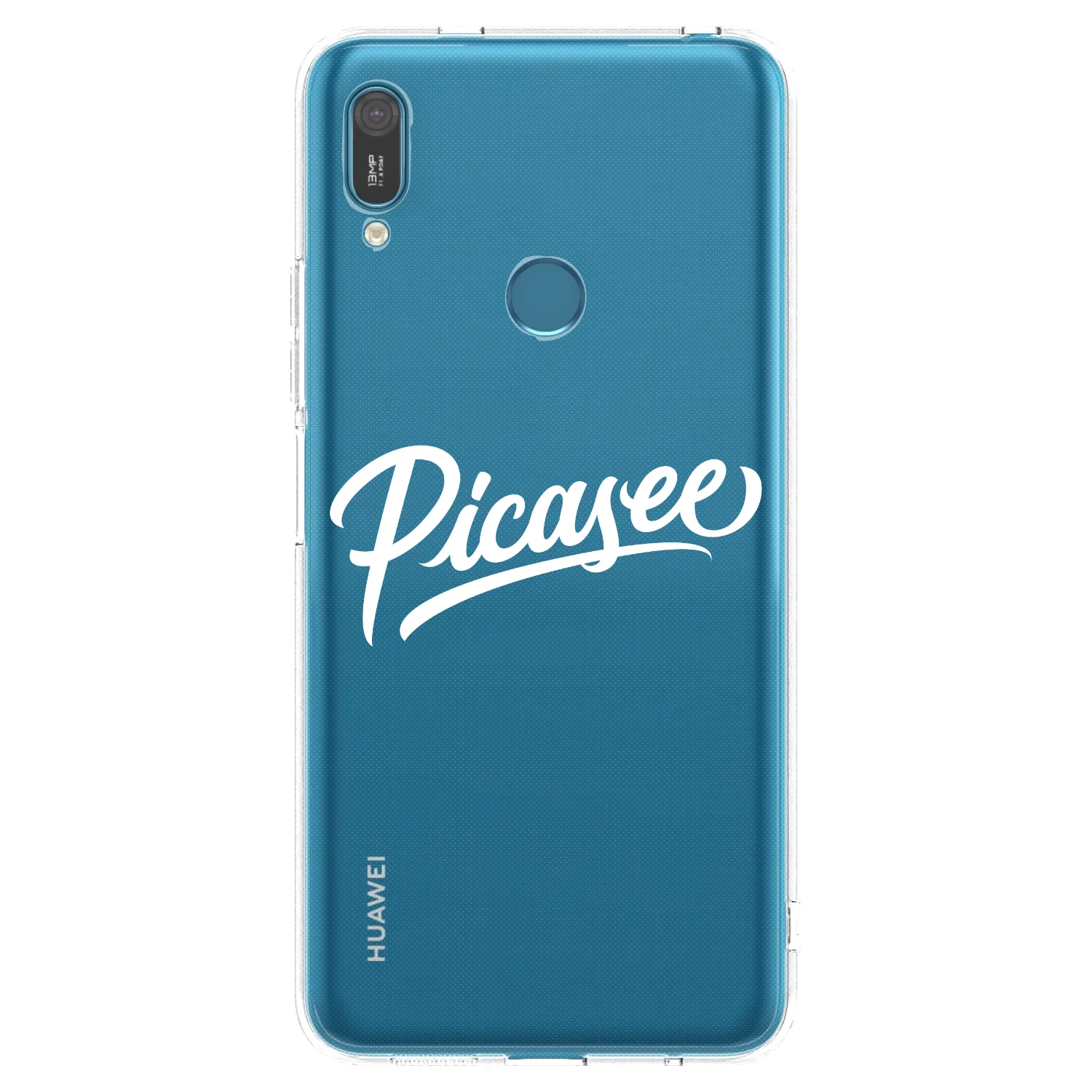 Picasee silikonski prozorni ovitek za Huawei Y7 2019 - Picasee - old logo - white