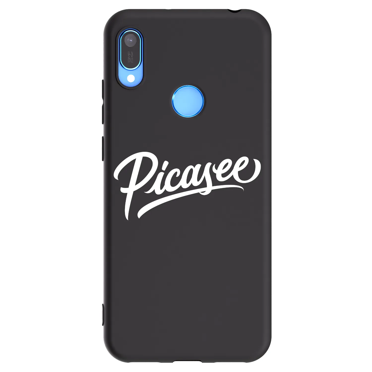 Picasee silikonski črni ovitek za Huawei Y6 2019 - Picasee - old logo - white