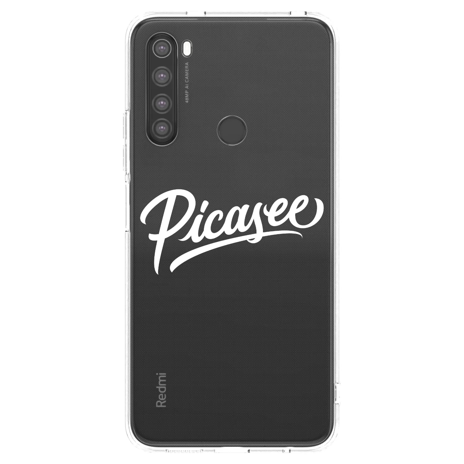 Picasee silikonski prozorni ovitek za Xiaomi Redmi Note 8 - Picasee - old logo - white