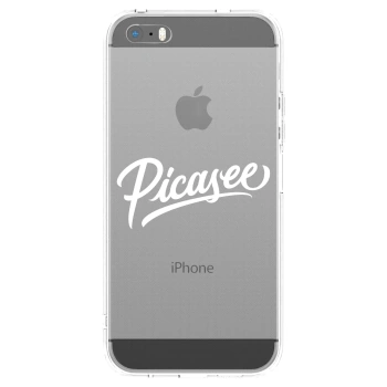 Picasee silikonski prozorni ovitek za Apple iPhone 5/5S/SE - Picasee - old logo - white