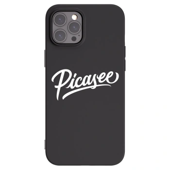 Picasee silikonski črni ovitek za Apple iPhone 12 Pro Max - Picasee - old logo - white