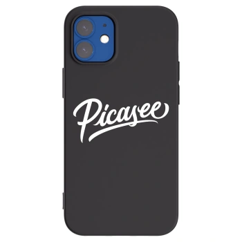 Picasee silikonski črni ovitek za Apple iPhone 12 mini - Picasee - old logo - white