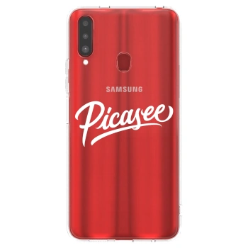 Picasee silikonski prozorni ovitek za Samsung Galaxy A20s - Picasee - old logo - white