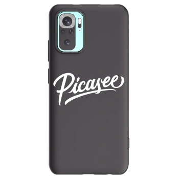 Picasee silikonski črni ovitek za Xiaomi Redmi Note 10 Pro - Picasee - old logo - white
