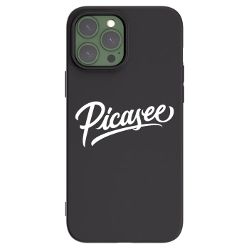 Picasee silikonski črni ovitek za Apple iPhone 13 Pro Max - Picasee - old logo - white