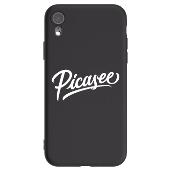 Picasee silikonski črni ovitek za Apple iPhone XR - Picasee - old logo - white