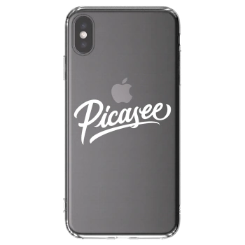 Picasee silikonski prozorni ovitek za Apple iPhone XS Max - Picasee - old logo - white
