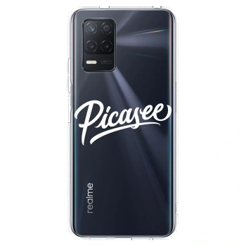 Picasee silikonski prozorni ovitek za Realme 8 5G - Picasee - old logo - white