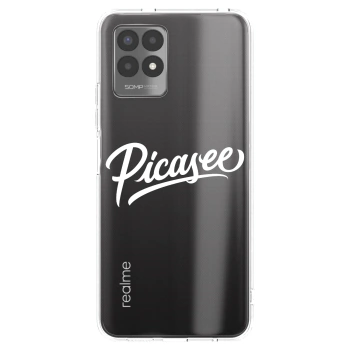 Picasee silikonski prozorni ovitek za Realme 8i - Picasee - old logo - white