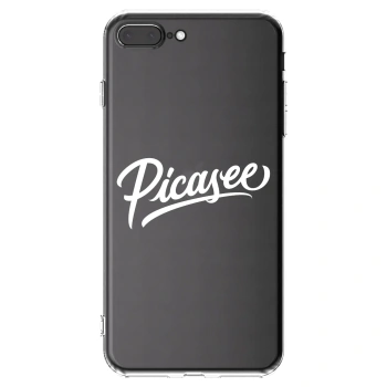Picasee silikonski prozorni ovitek za Apple iPhone 8 Plus - Picasee - old logo - white