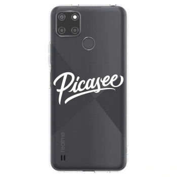 Picasee silikonski prozorni ovitek za Realme C21Y - Picasee - old logo - white