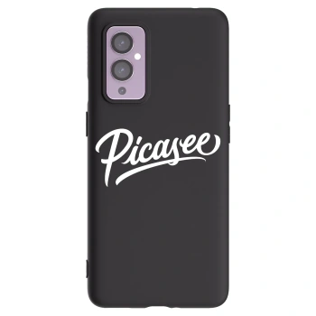 Picasee silikonski črni ovitek za OnePlus 9 - Picasee - old logo - white