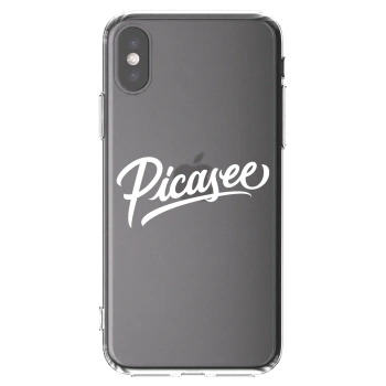Picasee silikonski prozorni ovitek za Apple iPhone X/XS - Picasee - old logo - white