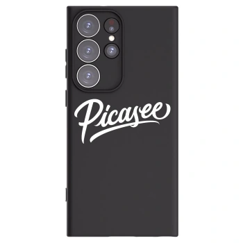 Picasee silikonski črni ovitek za Samsung Galaxy S23 Ultra 5G - Picasee - old logo - white