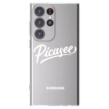 Picasee silikonski prozorni ovitek za Samsung Galaxy S23 Ultra 5G - Picasee - old logo - white
