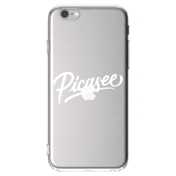 Picasee silikonski prozorni ovitek za Apple iPhone 6/6S - Picasee - old logo - white