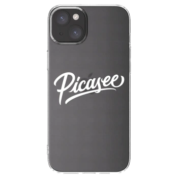 Picasee silikonski prozorni ovitek za Apple iPhone 15 Plus - Picasee - old logo - white