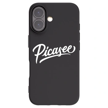 Picasee silikonski črni ovitek za Apple iPhone 16 - Picasee - old logo - white