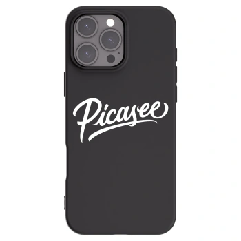 Picasee silikonski črni ovitek za Apple iPhone 16 Pro Max - Picasee - old logo - white