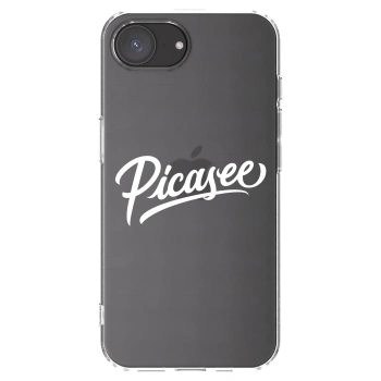 Picasee silikonski prozorni ovitek za Apple iPhone 16e - Picasee - old logo - white