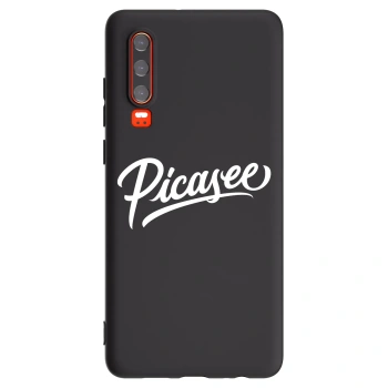 Picasee silikonski črni ovitek za Huawei P30 - Picasee - old logo - white