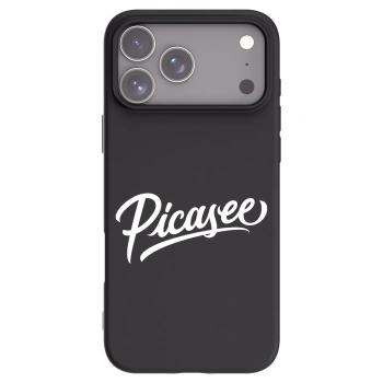 Picasee silikonski črni ovitek za Apple iPhone 17 Pro Max - Picasee - old logo - white