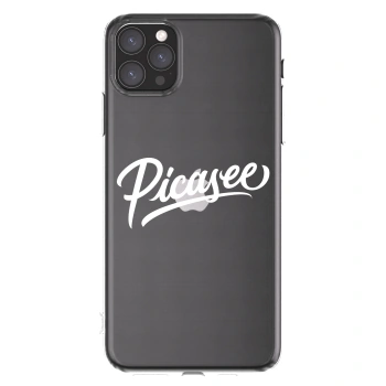 Picasee silikonski prozorni ovitek za Apple iPhone 11 Pro Max - Picasee - old logo - white