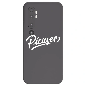 Picasee silikonski črni ovitek za Xiaomi Mi Note 10 (Pro) - Picasee - old logo - white