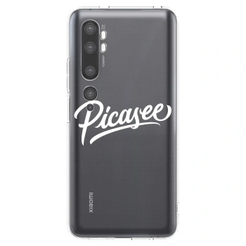 Picasee silikonski prozorni ovitek za Xiaomi Mi Note 10 (Pro) - Picasee - old logo - white