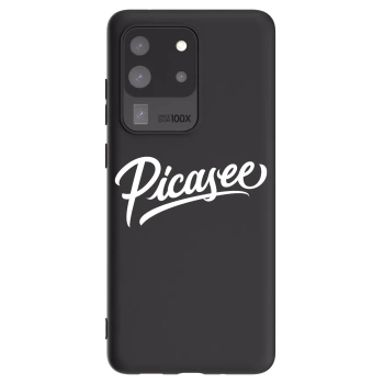 Picasee silikonski črni ovitek za Samsung Galaxy S20 Ultra 5G G988F - Picasee - old logo - white