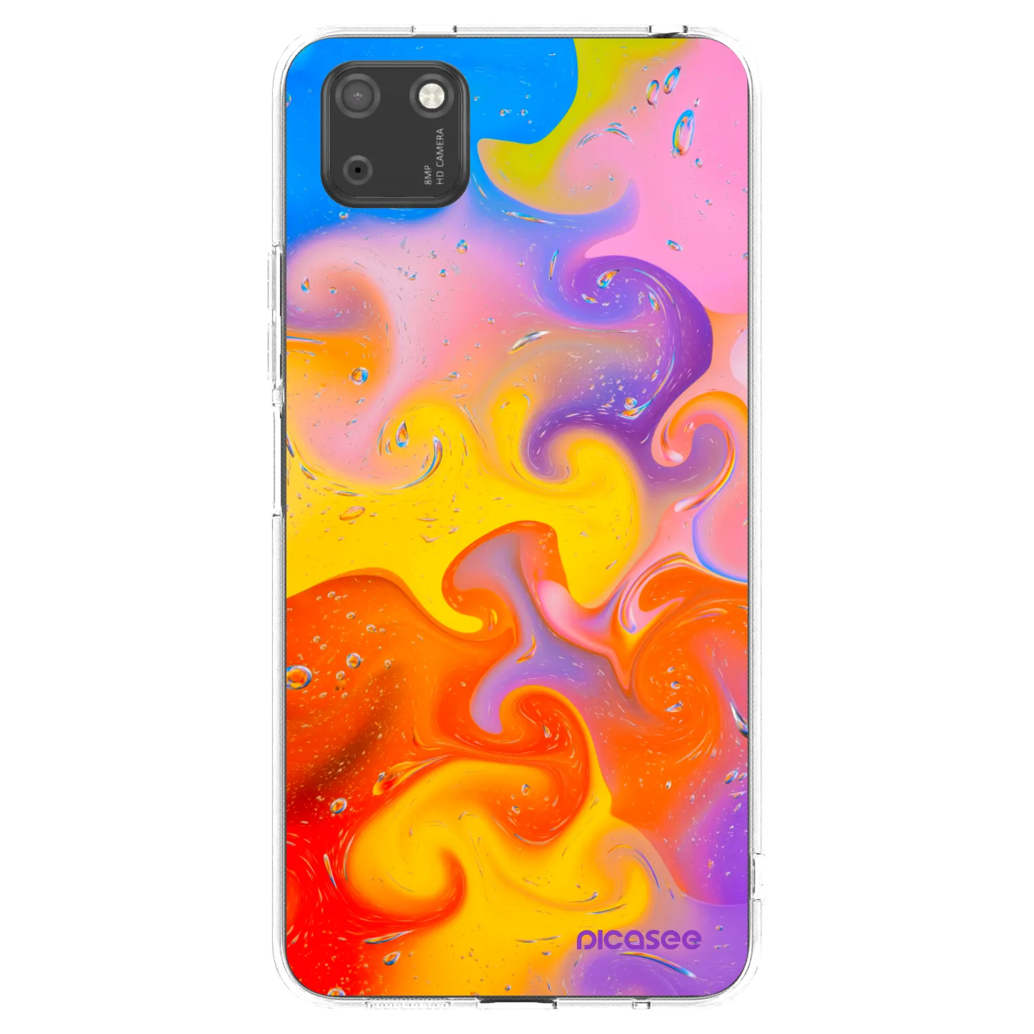 Picasee silikonski prozorni ovitek za Huawei Y5P - Bubbles