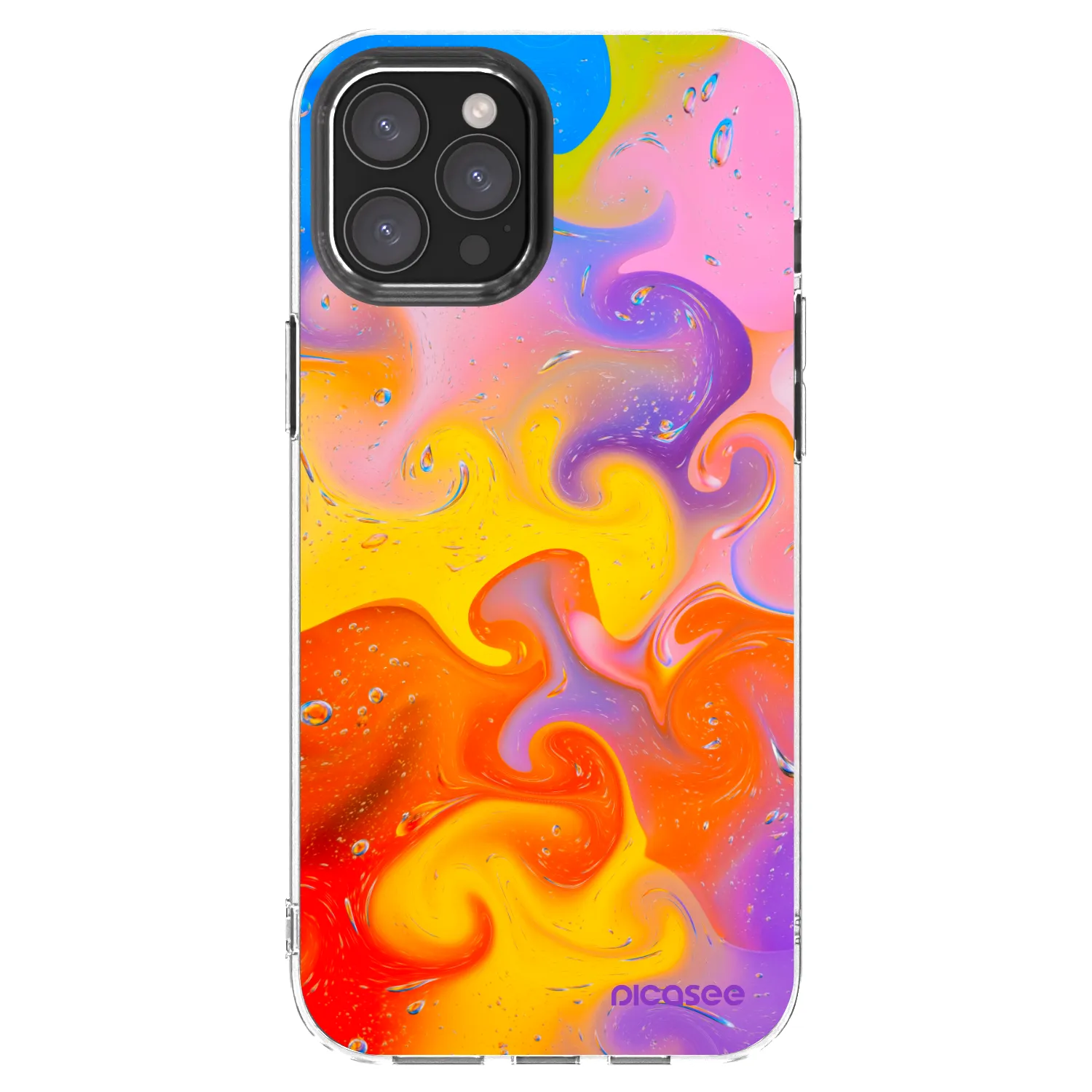 Picasee silikonski prozorni ovitek za Apple iPhone 12 Pro Max - Bubbles