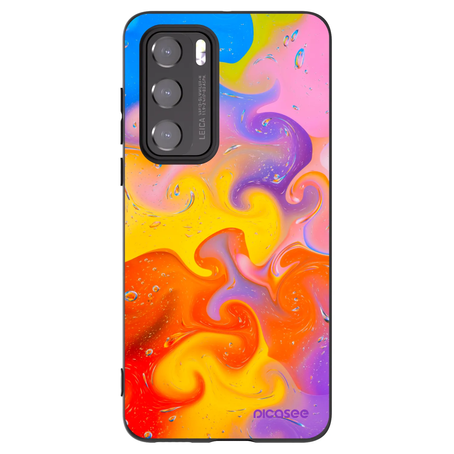 Picasee silikonski črni ovitek za Huawei P40 - Bubbles
