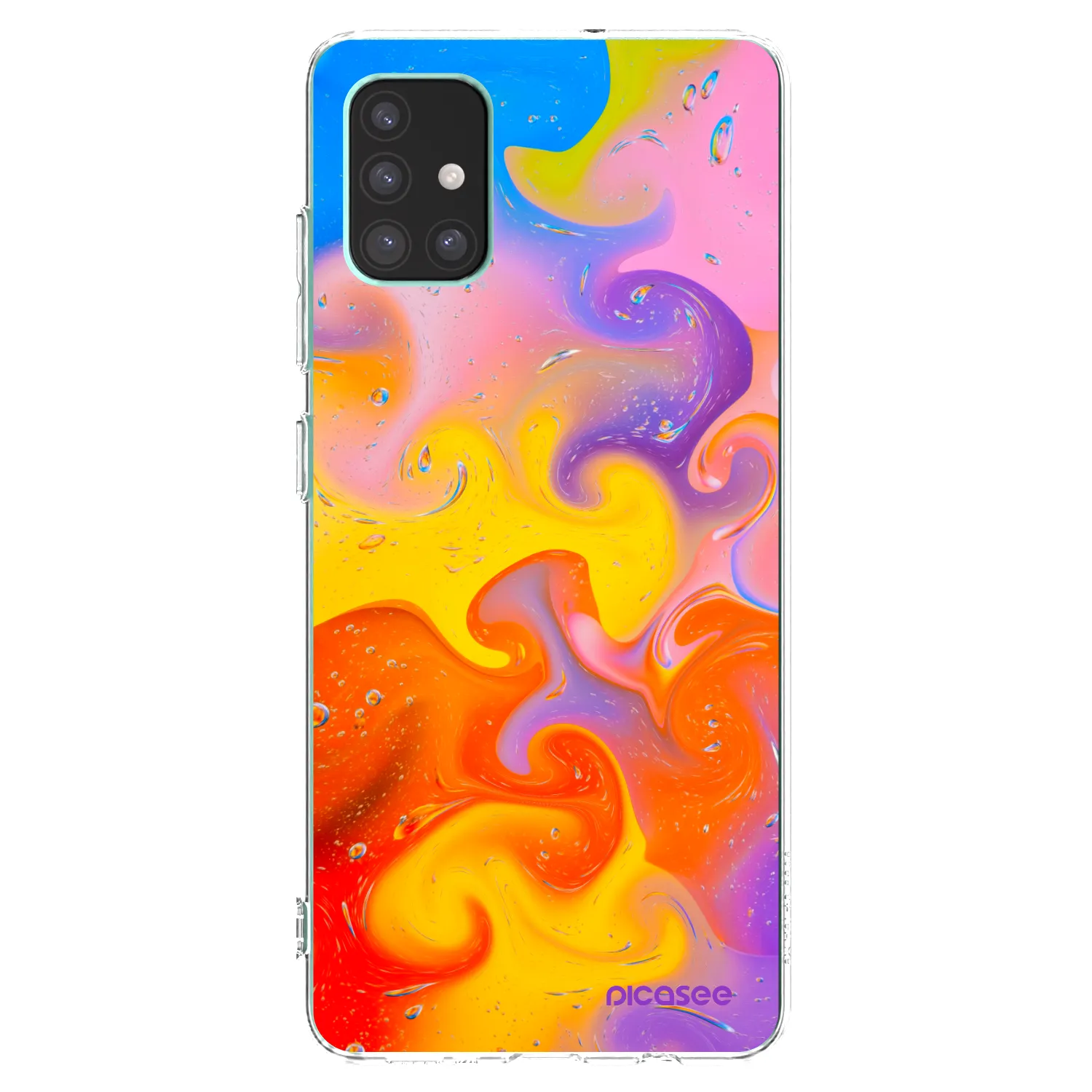 Picasee silikonski prozorni ovitek za Samsung Galaxy M51 M515F - Bubbles