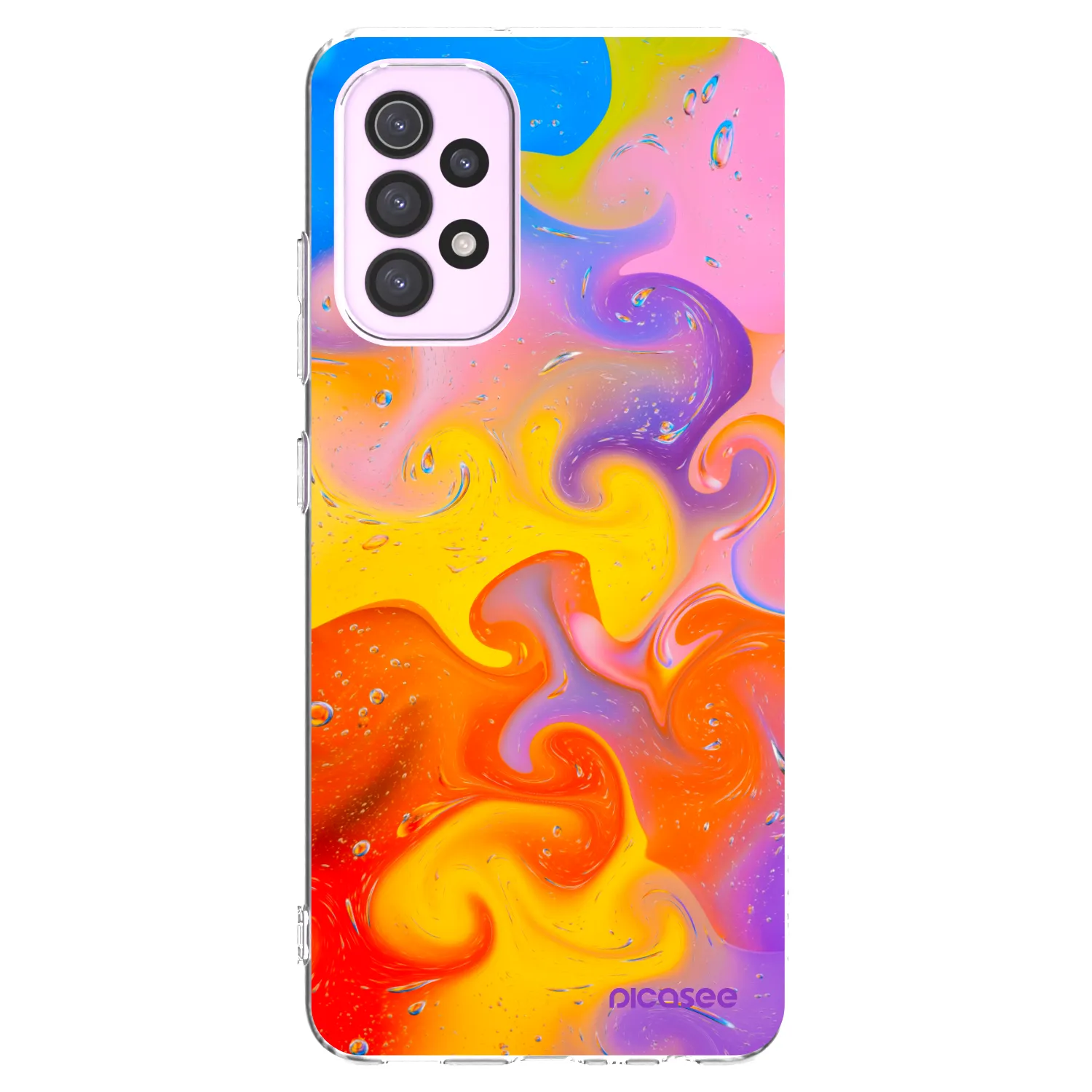 Picasee silikonski prozorni ovitek za Samsung Galaxy A32 5G A326B - Bubbles