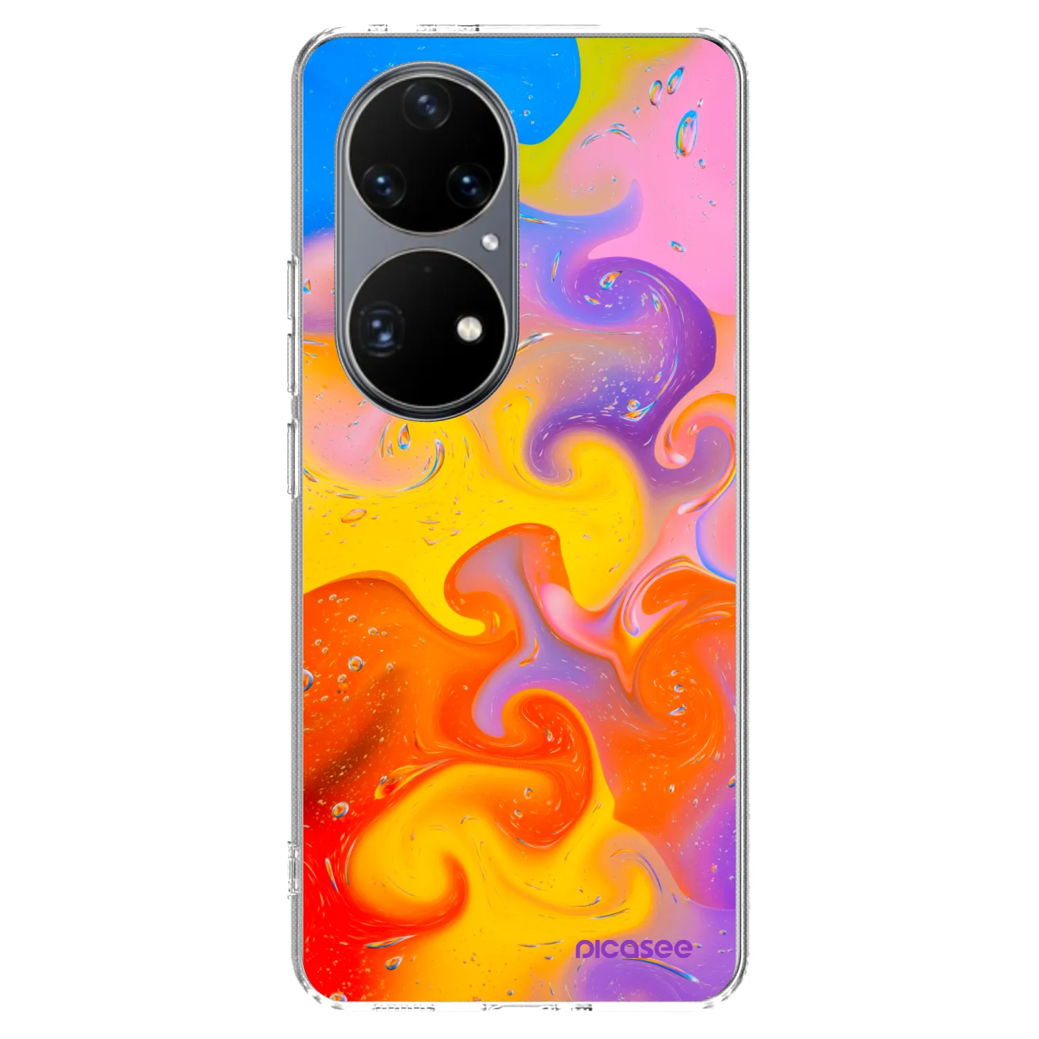 Picasee silikonski prozorni ovitek za Huawei P50 - Bubbles