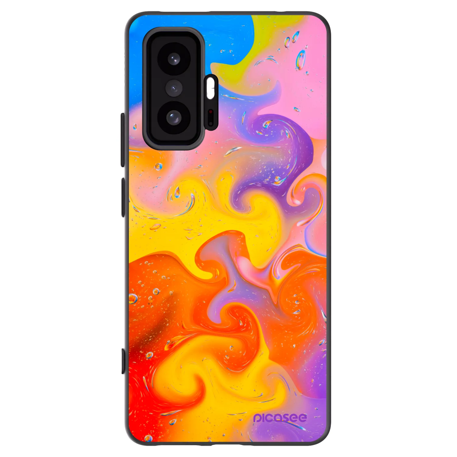 Picasee silikonski črni ovitek za Xiaomi 11T - Bubbles
