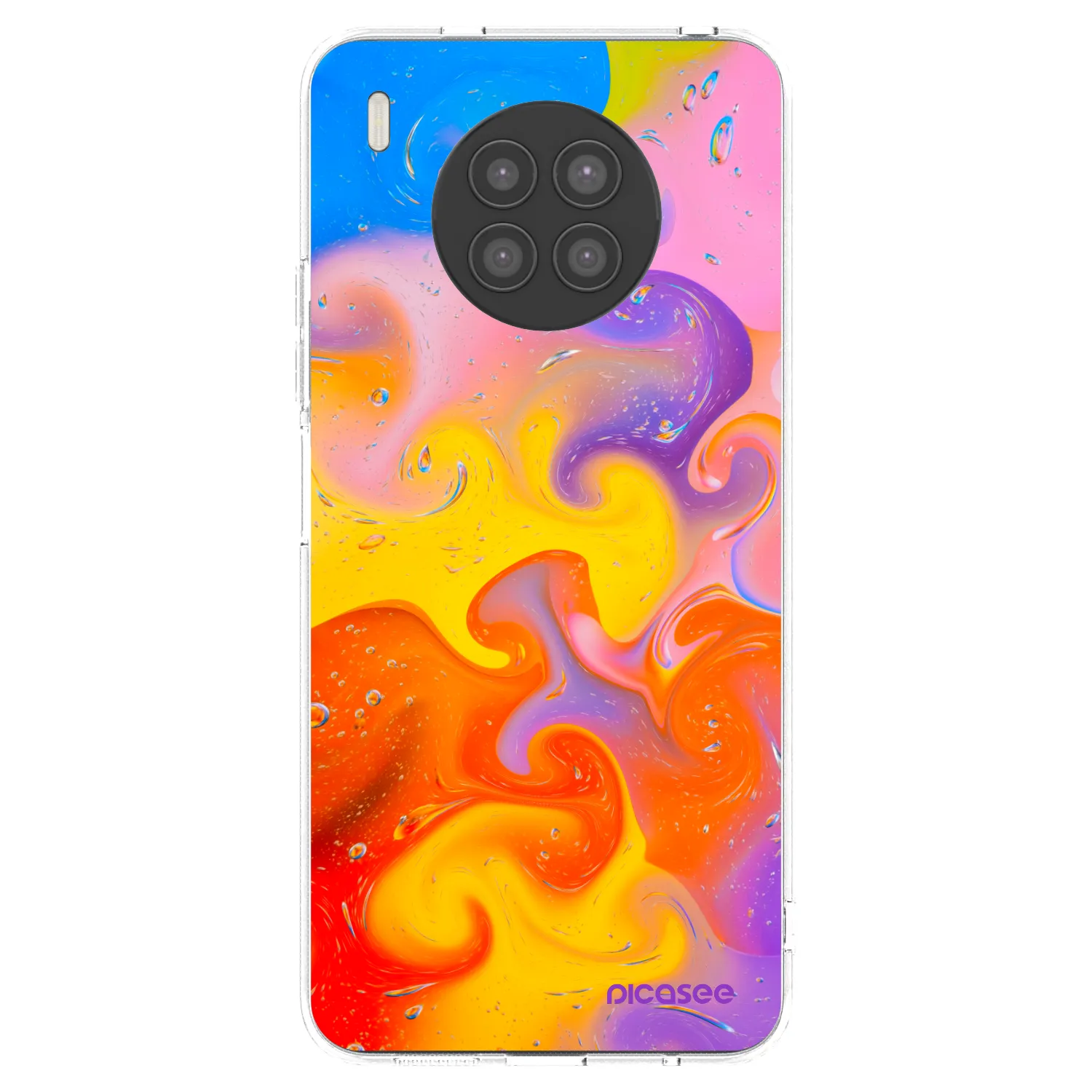 Picasee silikonski prozorni ovitek za Huawei Nova 8i - Bubbles