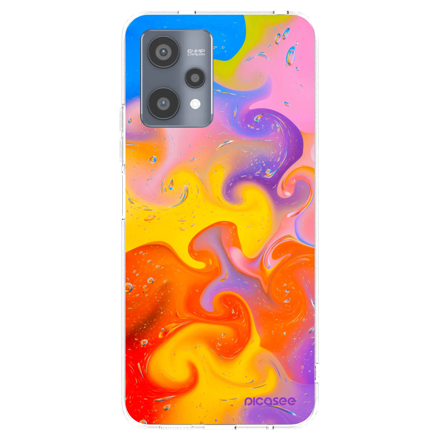 Picasee silikonski prozorni ovitek za Realme 9 Pro 5G - Bubbles