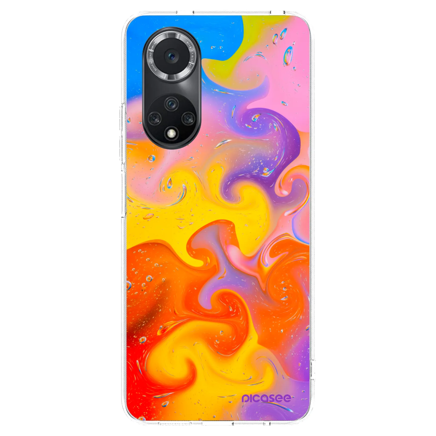 Picasee silikonski prozorni ovitek za Huawei Nova 9 SE - Bubbles