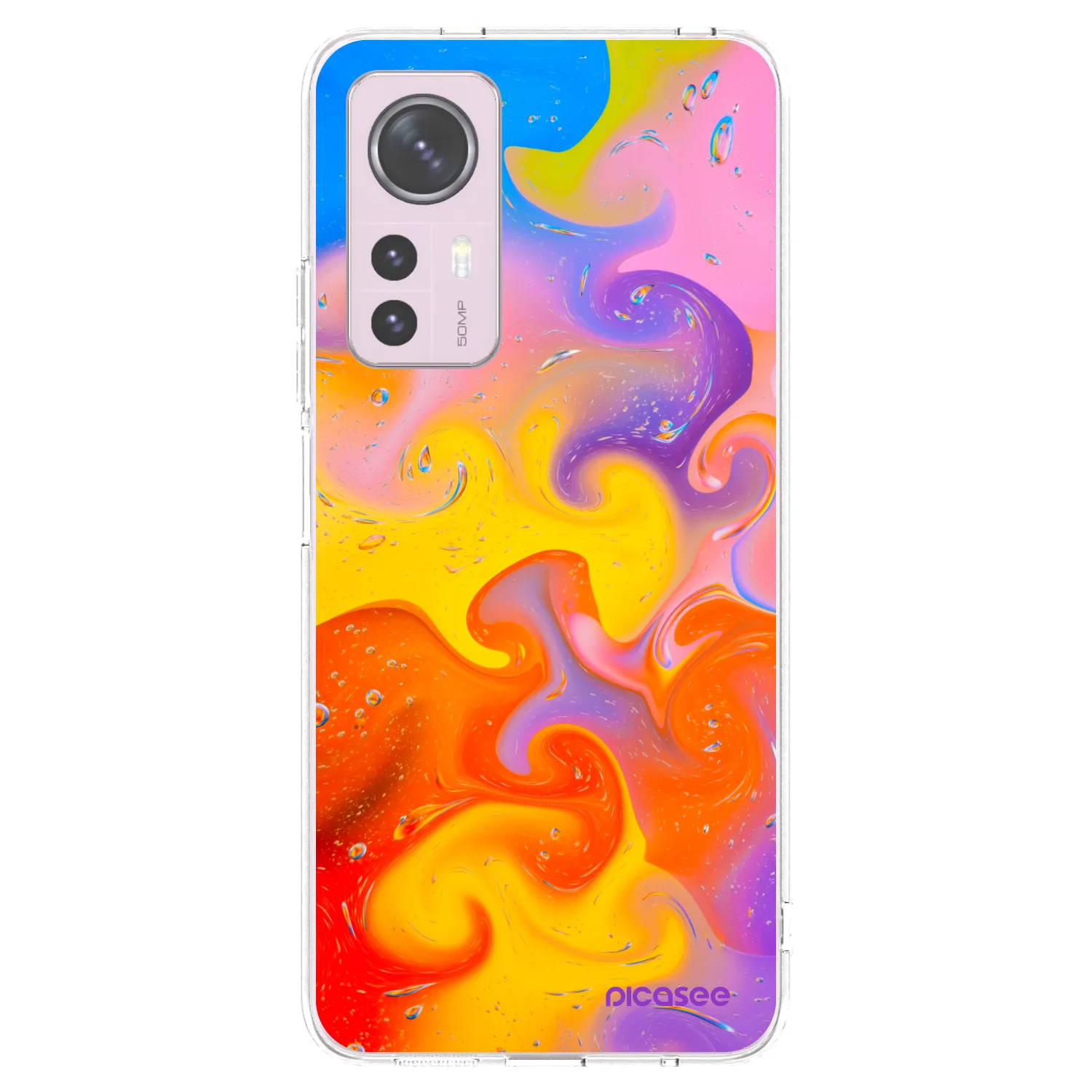Picasee silikonski prozorni ovitek za Xiaomi 12 - Bubbles