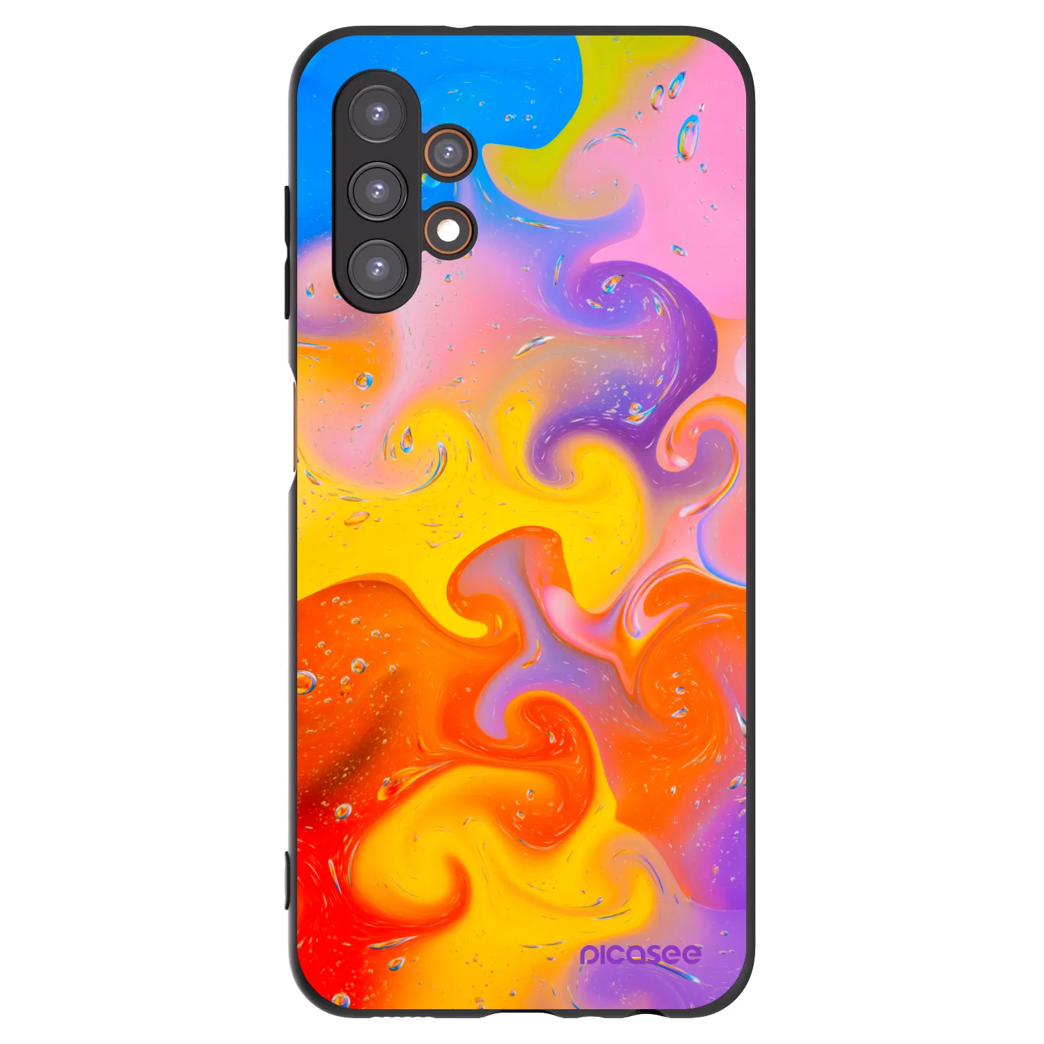 Picasee silikonski črni ovitek za Samsung Galaxy A13 4G A135 - Bubbles