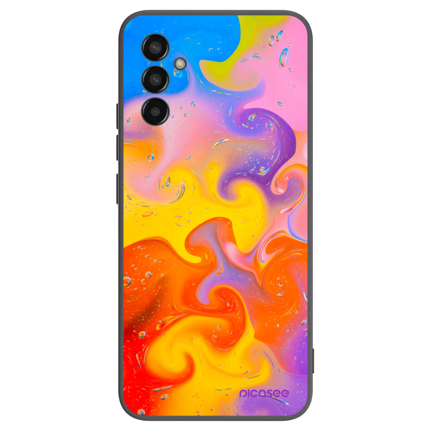 Picasee silikonski črni ovitek za Samsung Galaxy M13 M135F - Bubbles