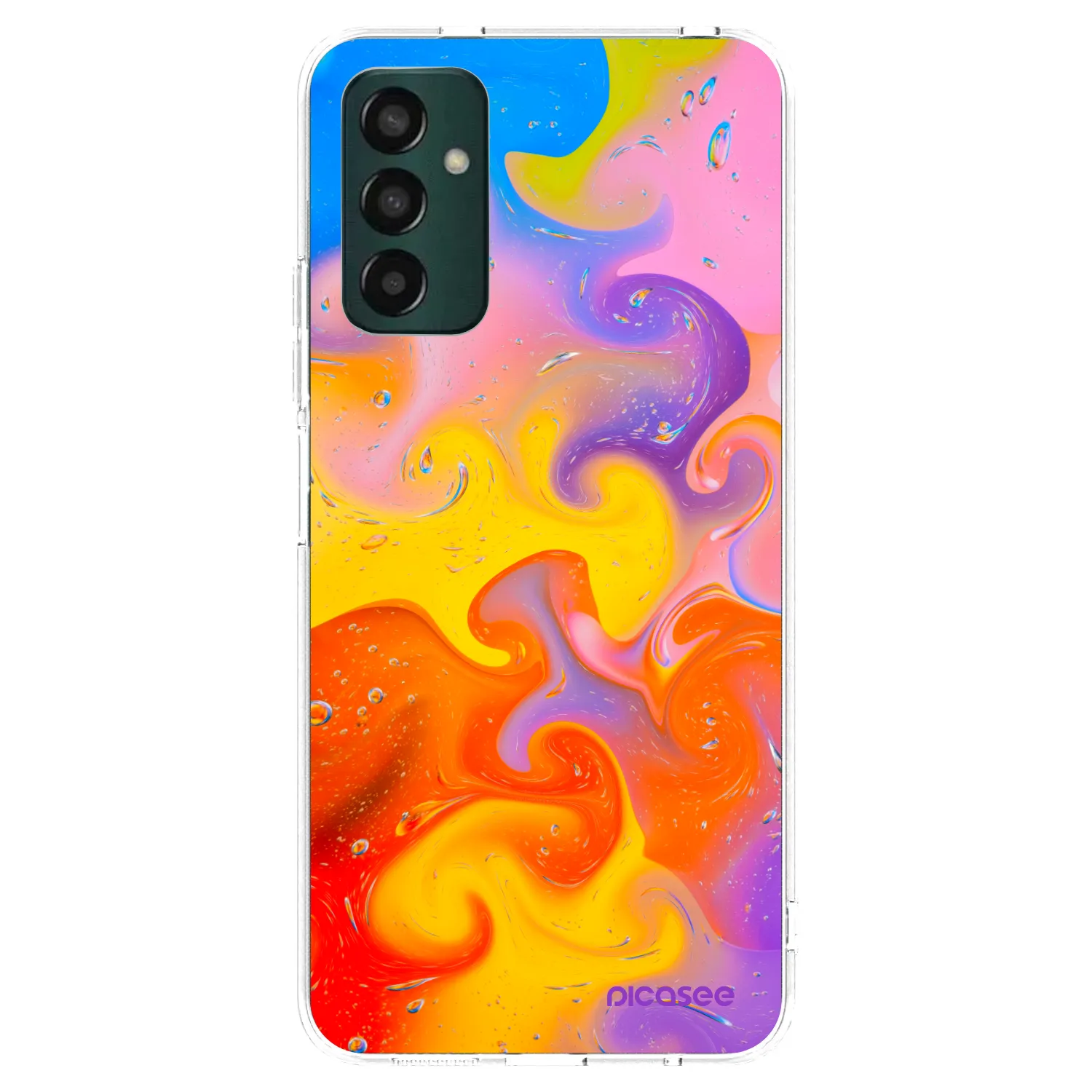 Picasee silikonski prozorni ovitek za Samsung Galaxy M13 M135F - Bubbles