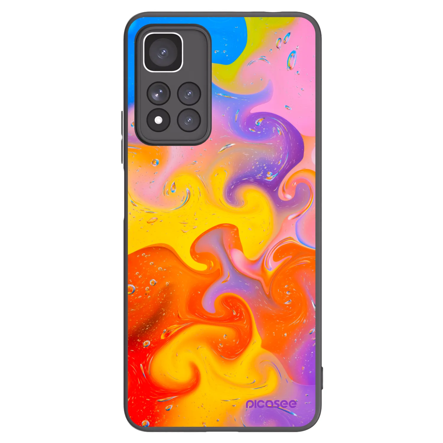 Picasee silikonski črni ovitek za Xiaomi Redmi Note 11 Pro+ 5G - Bubbles