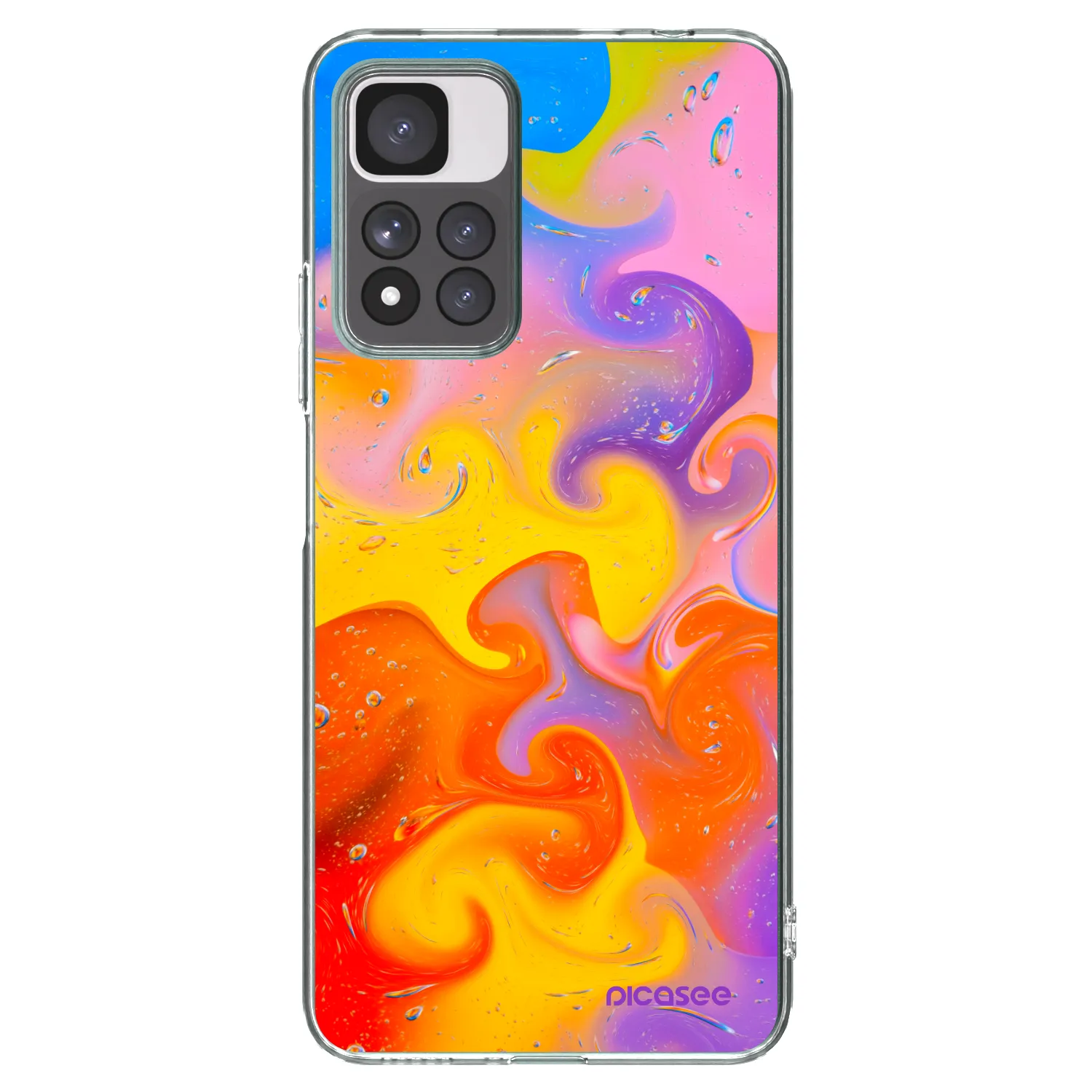 Picasee silikonski prozorni ovitek za Xiaomi Redmi Note 11 Pro+ 5G - Bubbles